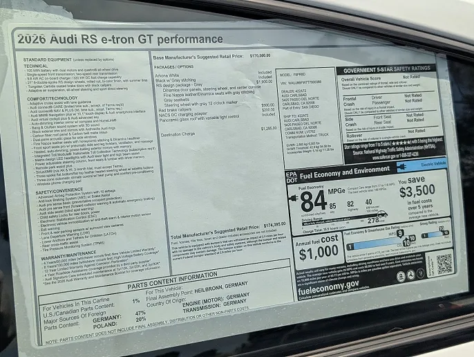 2026 Audi e-tron GT