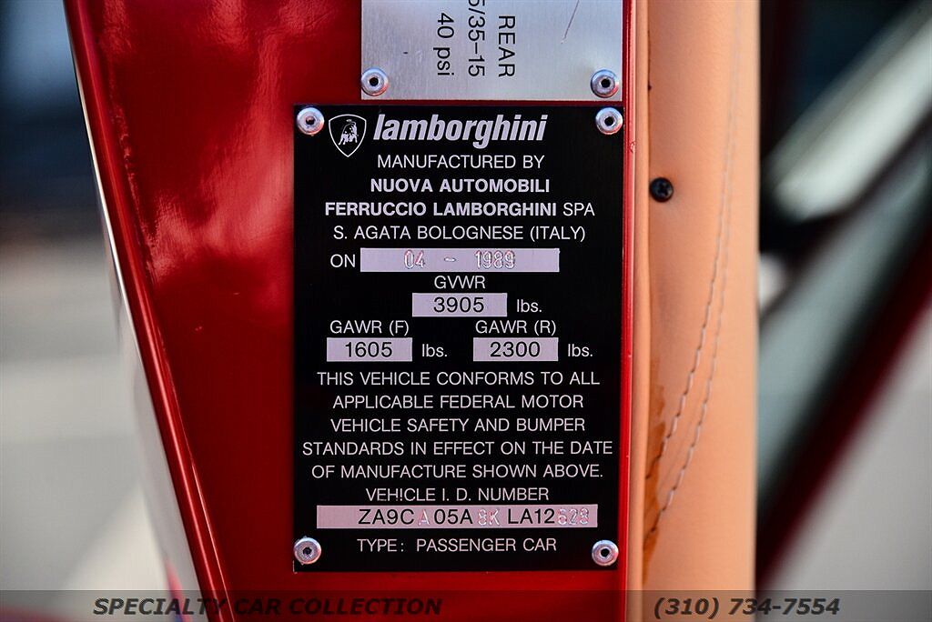 1989 Lamborghini Countach null image 95