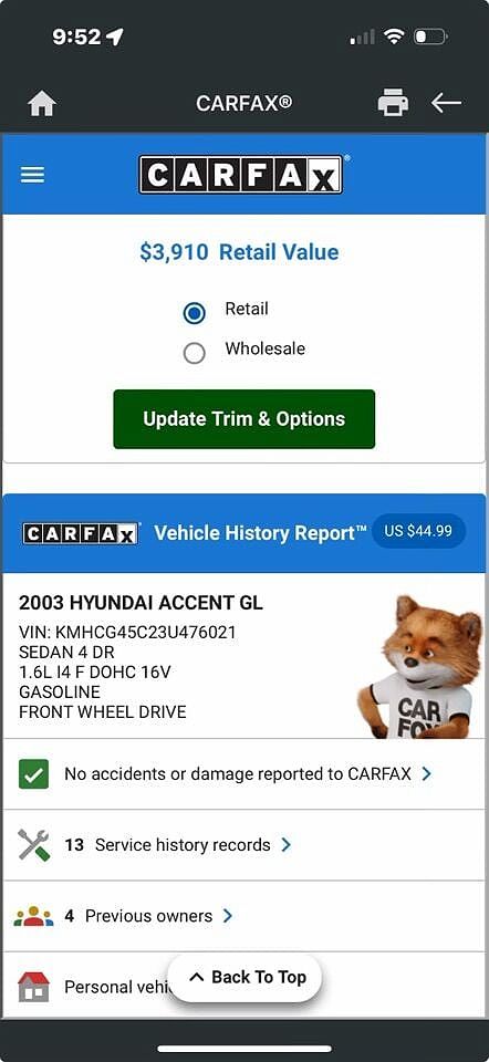 2003 Hyundai Accent GL image 1