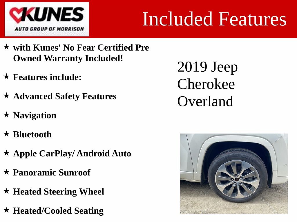 2019 Jeep Cherokee Overland image 2