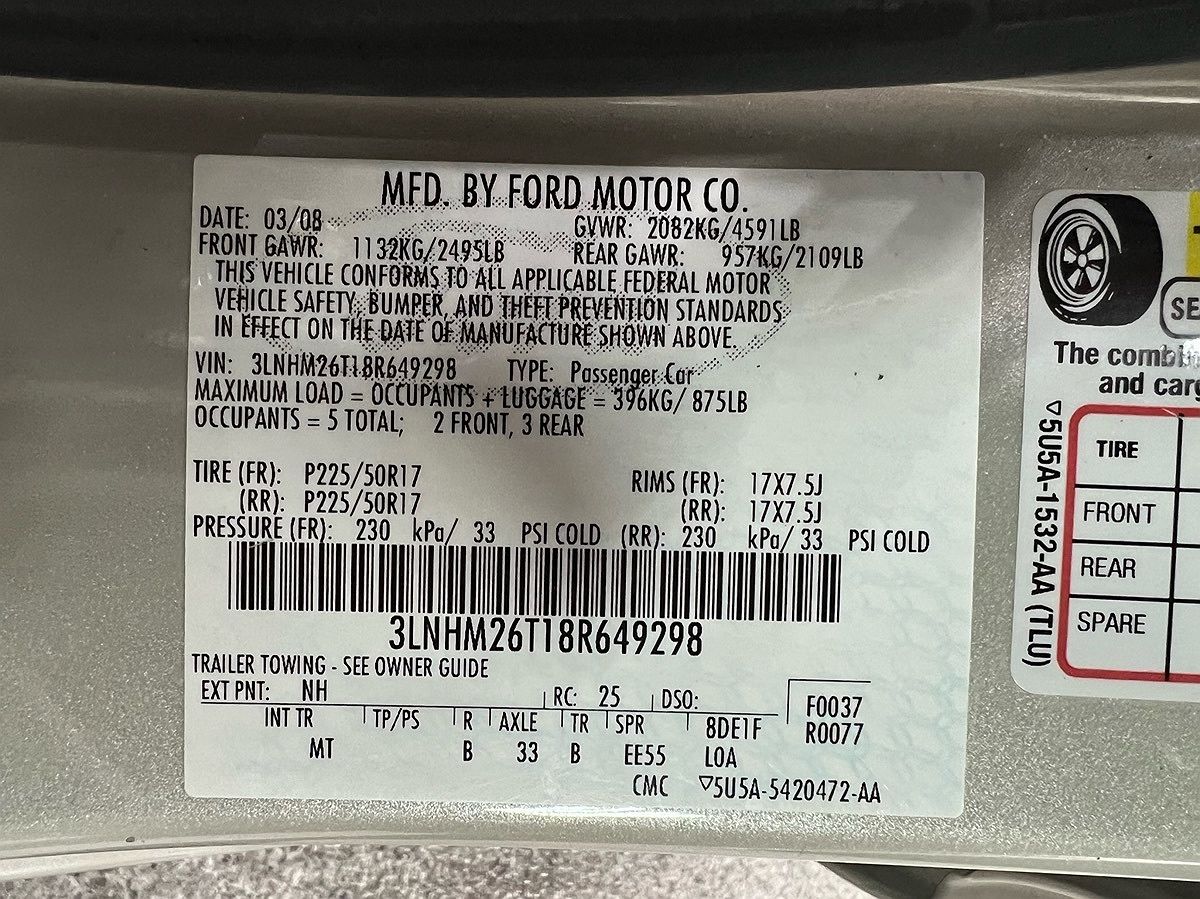2008 Lincoln MKZ null image 28