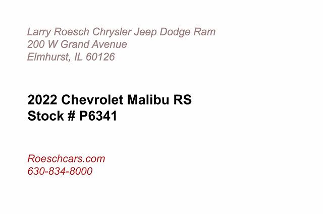 2022 Chevrolet Malibu RS image 1