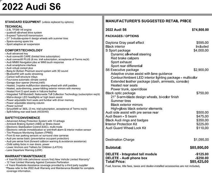 2022 Audi S6