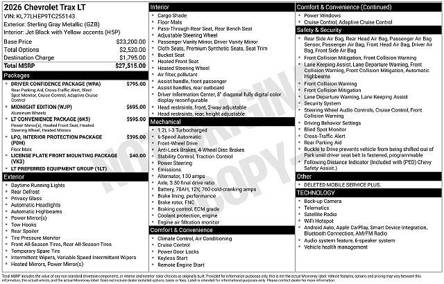 2026 Chevrolet Trax