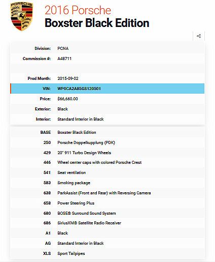 2016 Porsche Boxster Black Edition image 2