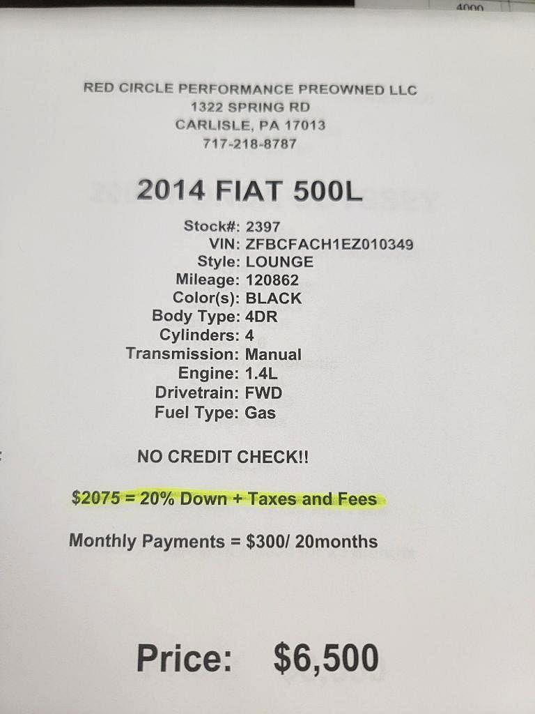 2014 Fiat 500L