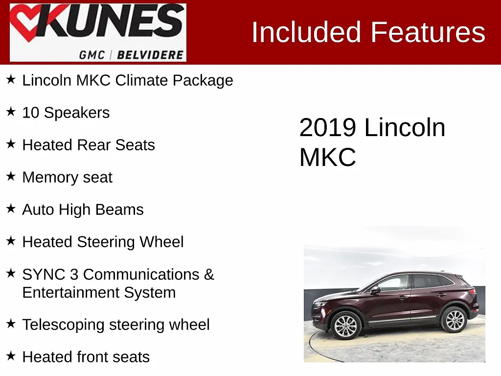 2019 Lincoln MKC Select image 1