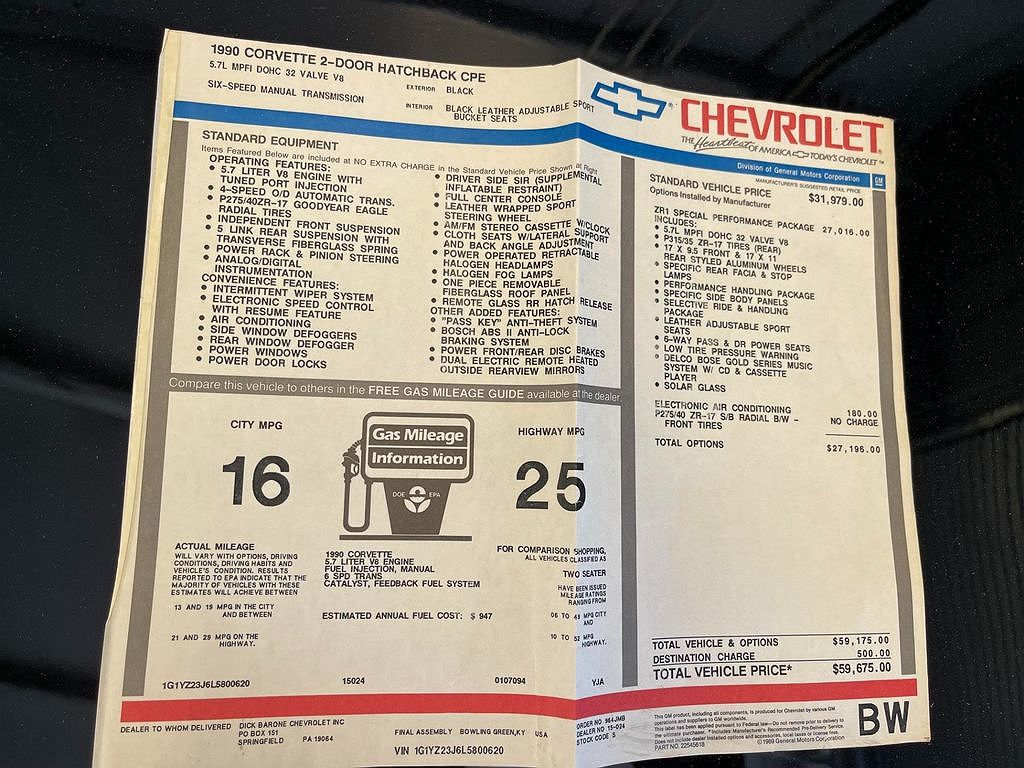 1990 Chevrolet Corvette ZR1 image 23