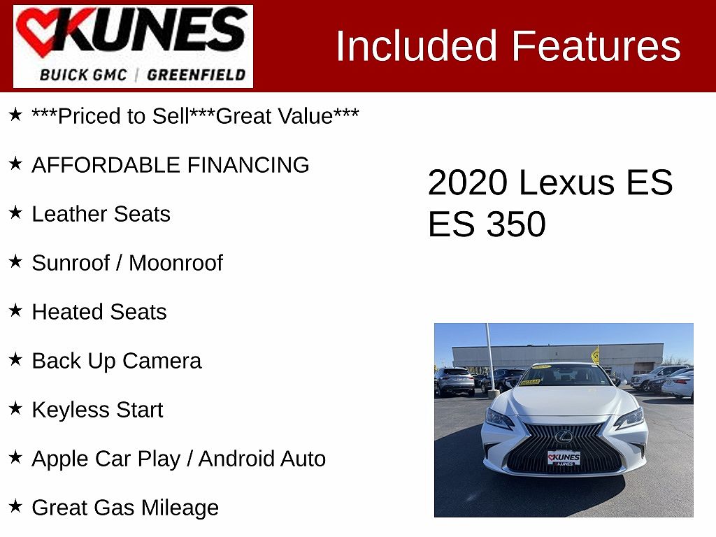 2020 Lexus ES 350 image 1