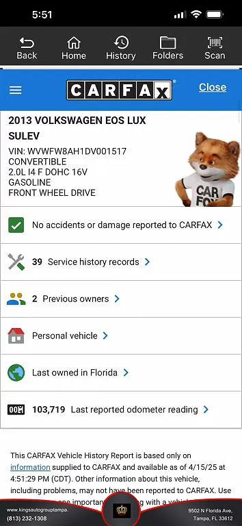 2013 Volkswagen Eos