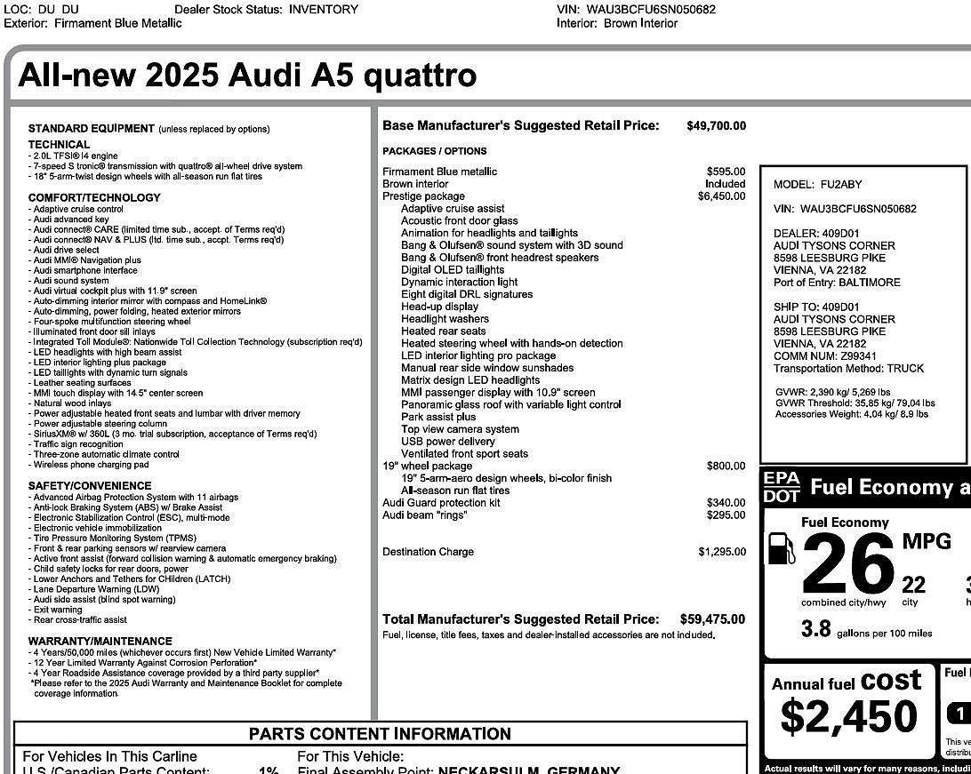 2025 Audi A5
