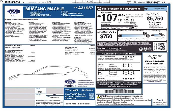 2025 Ford Mustang Mach-E