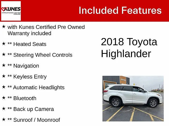 2018 Toyota Highlander XLE image 1