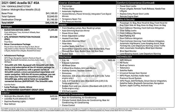 2021 GMC Acadia