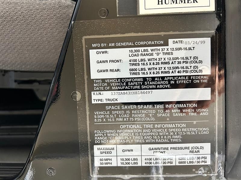 1999 AM General Hummer
