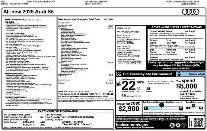 2025 Audi S5