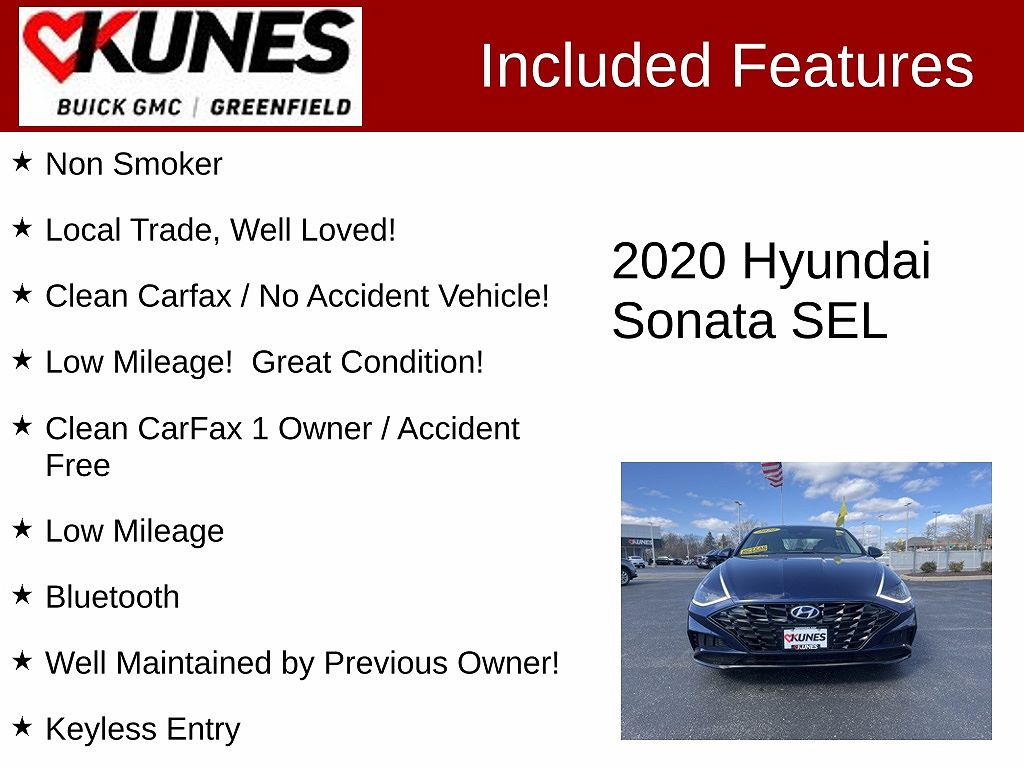2020 Hyundai Sonata SEL image 2