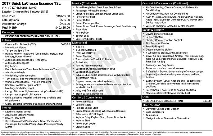 2017 Buick LaCrosse