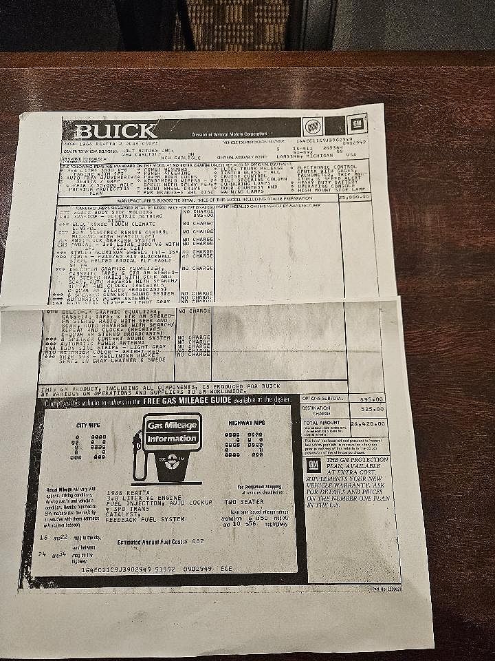 1988 Buick Reatta