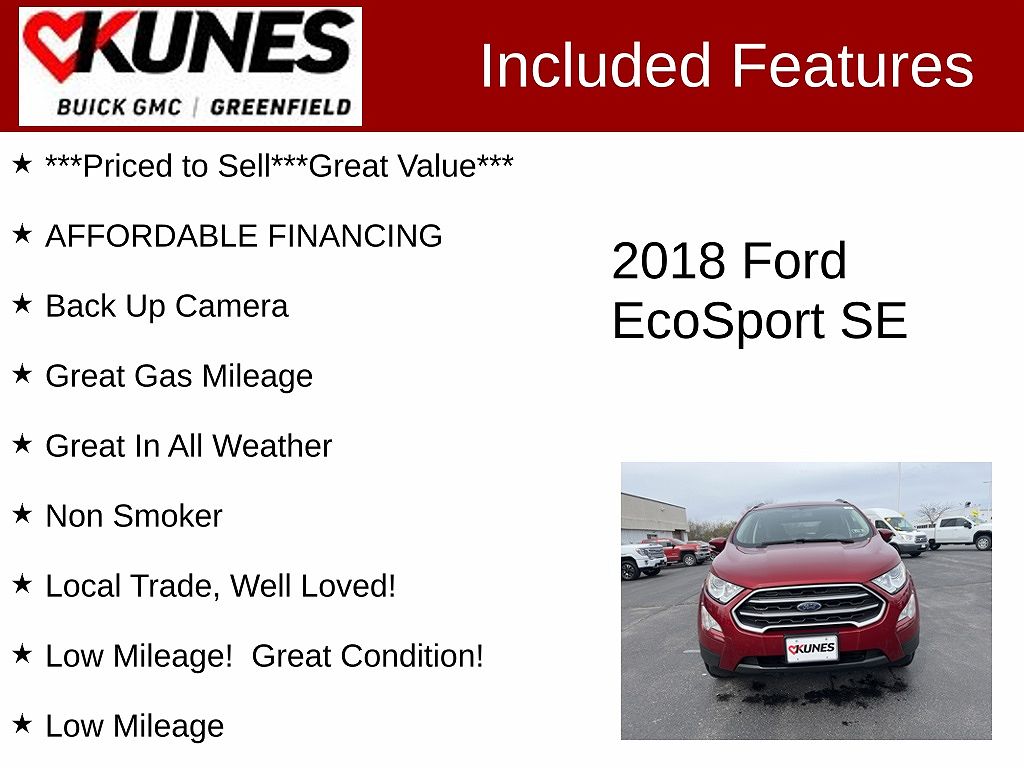 2018 Ford EcoSport SE image 1