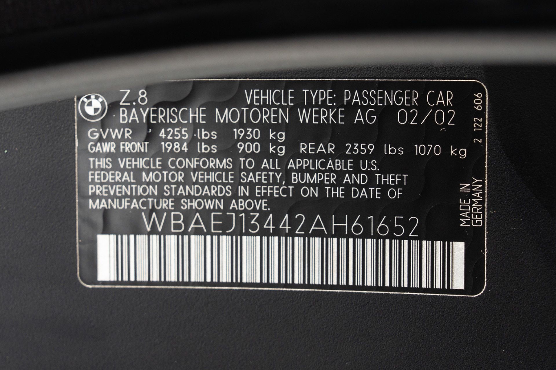 2002 BMW Z8