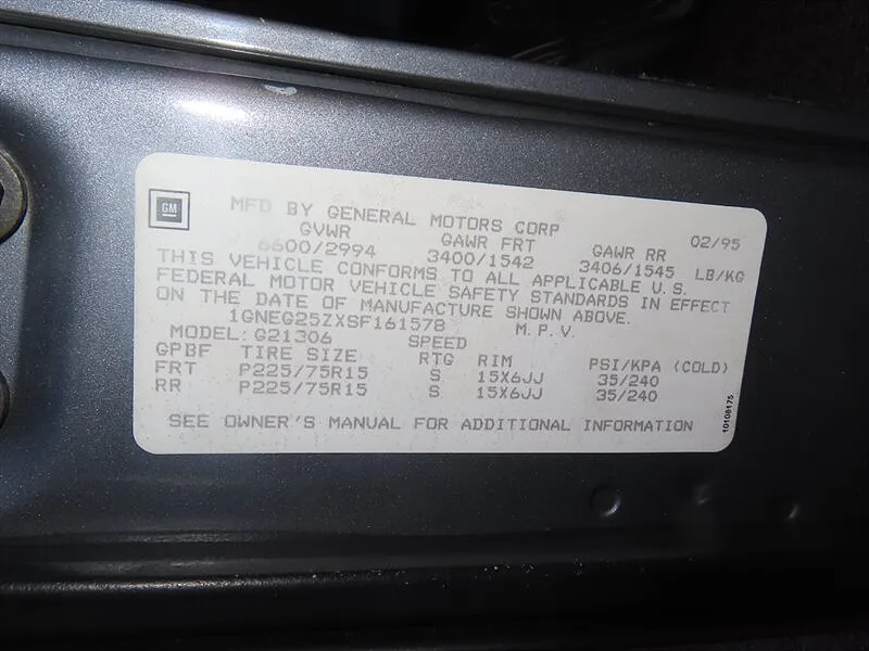 1995 Chevrolet G-Series
