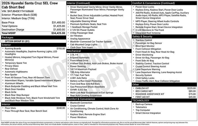 2026 Hyundai Santa Cruz