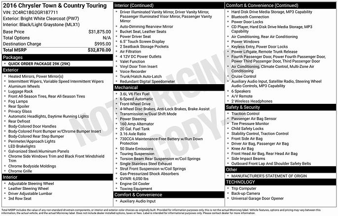 2016 Chrysler Town & Country