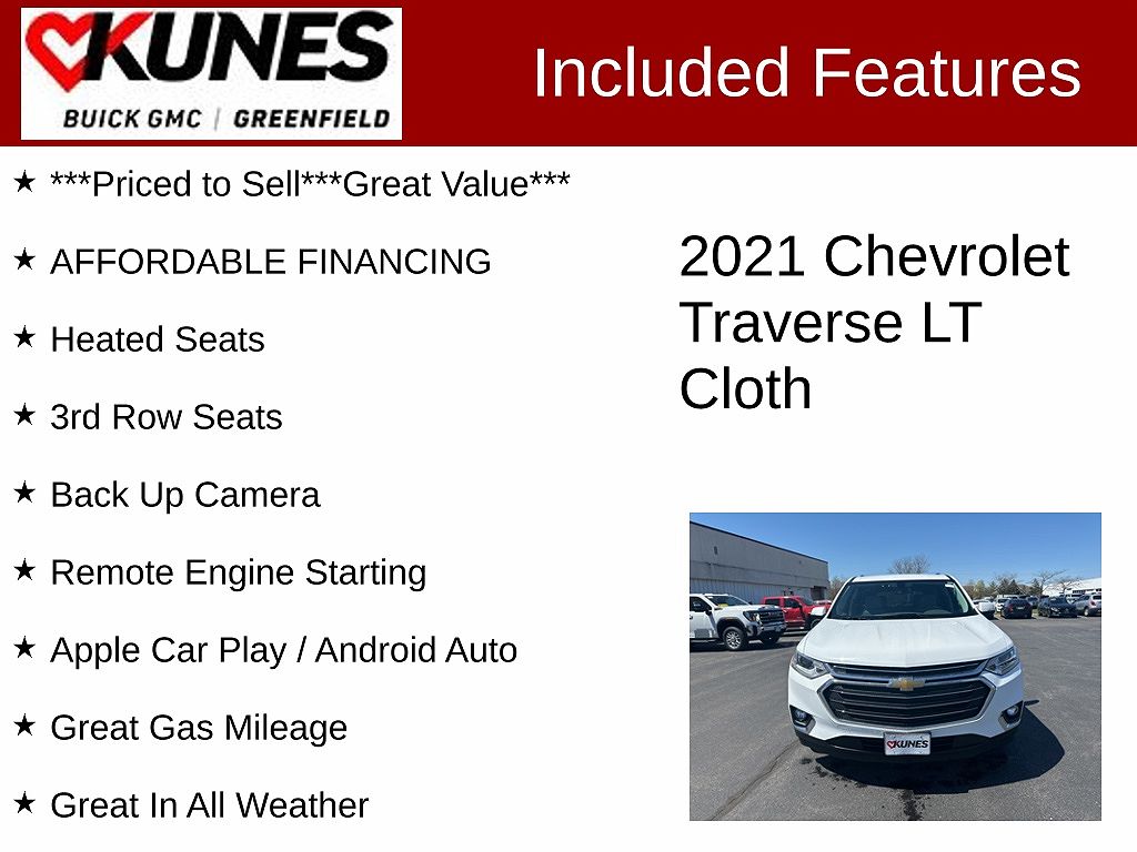 2021 Chevrolet Traverse LT image 1