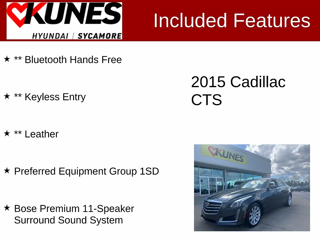 2015 Cadillac CTS null image 1