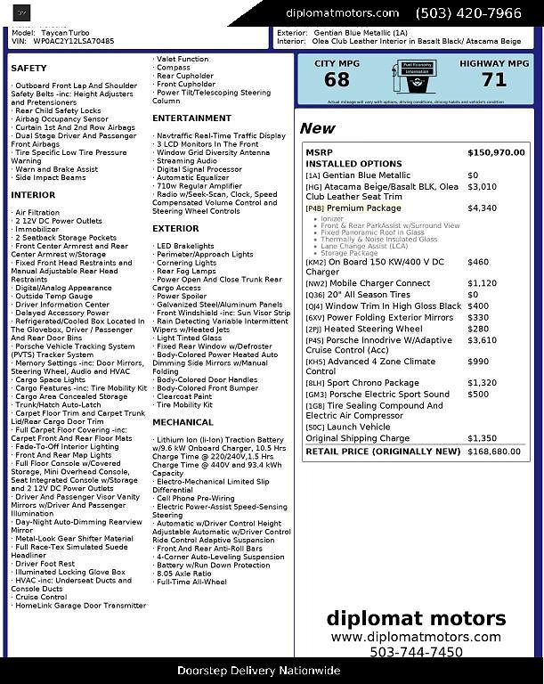 2020 Porsche Taycan