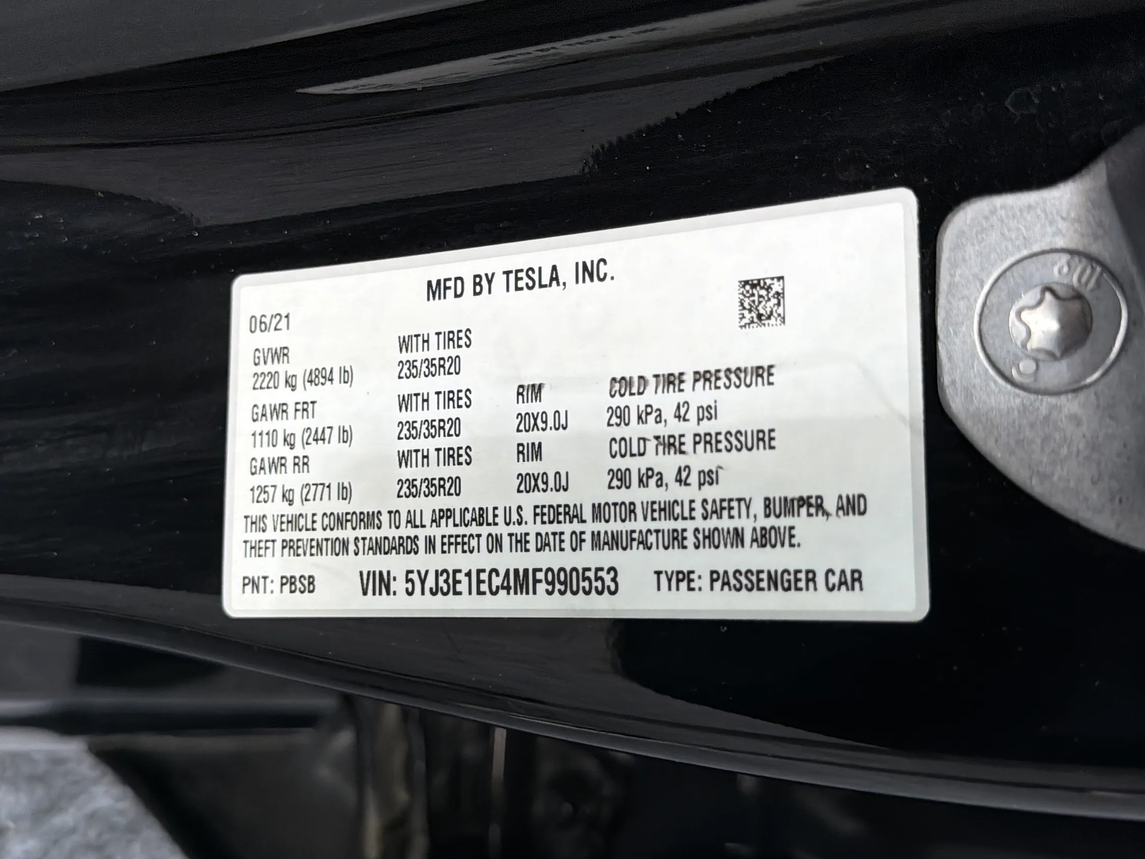 2021 Tesla Model 3