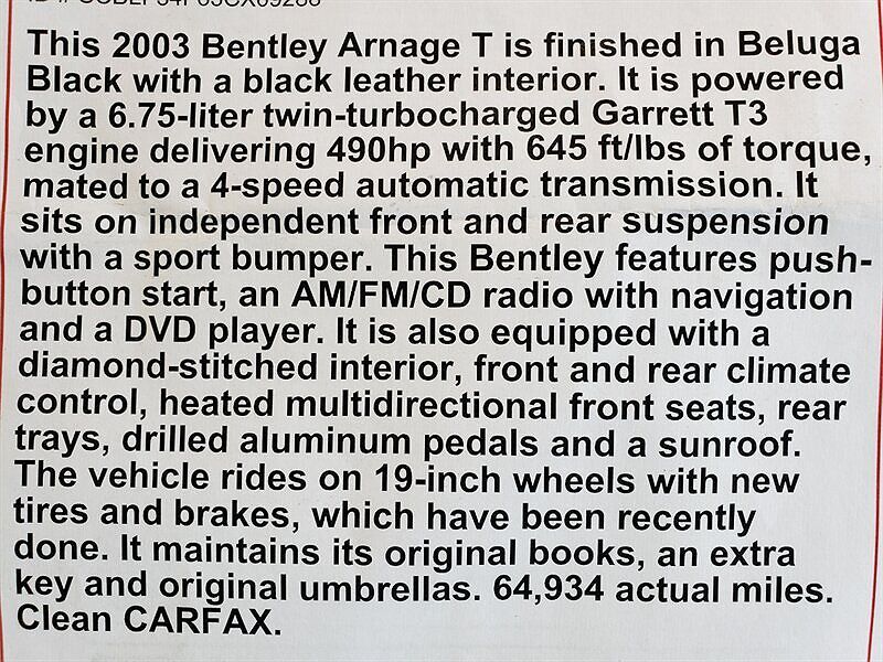 2003 Bentley Arnage T image 23