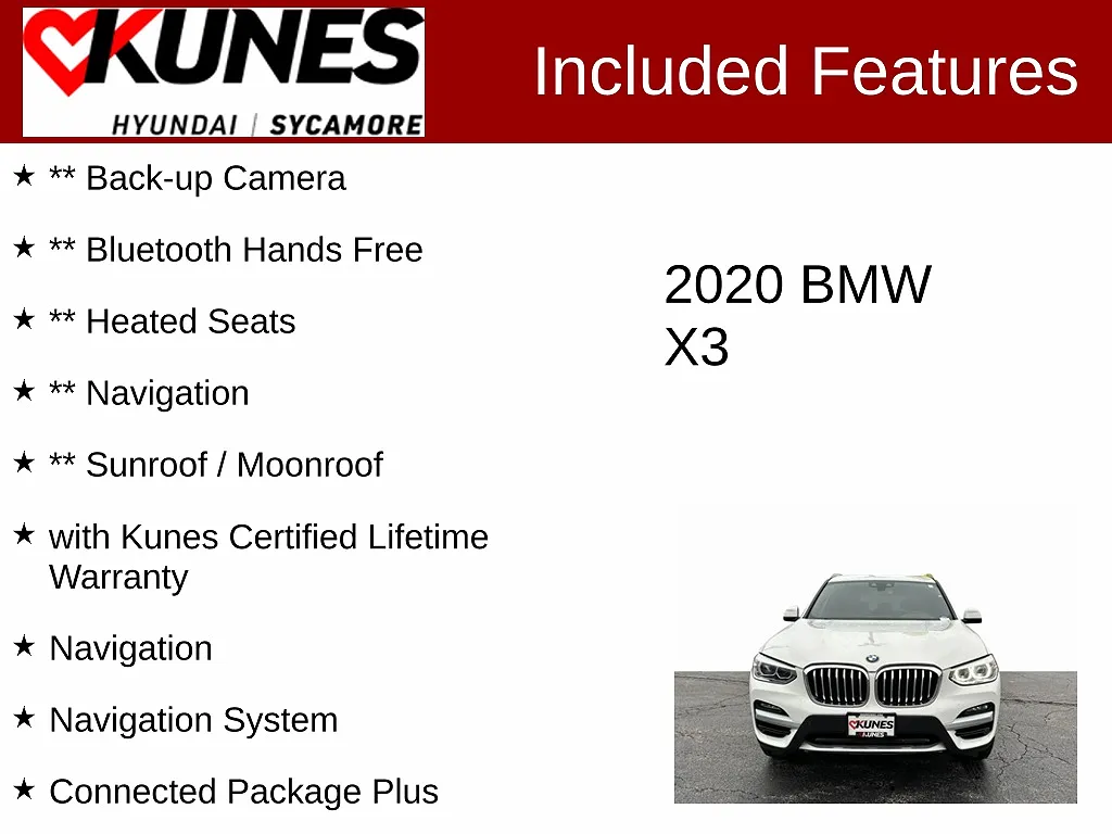 2020 BMW X3 xDrive30i image 1