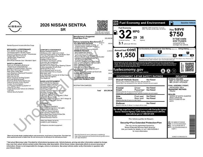 2026 Nissan Sentra