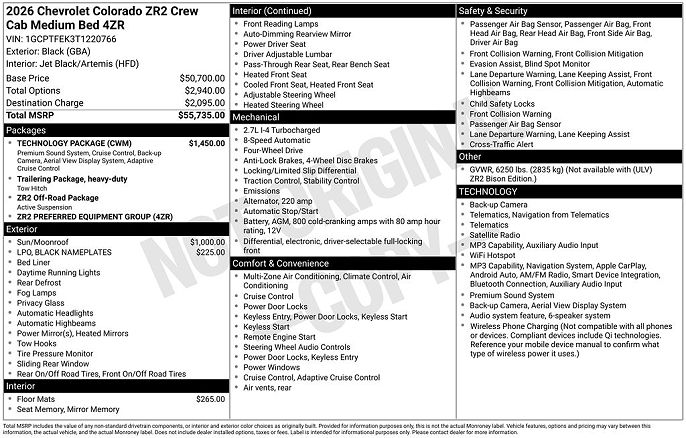 2026 Chevrolet Colorado