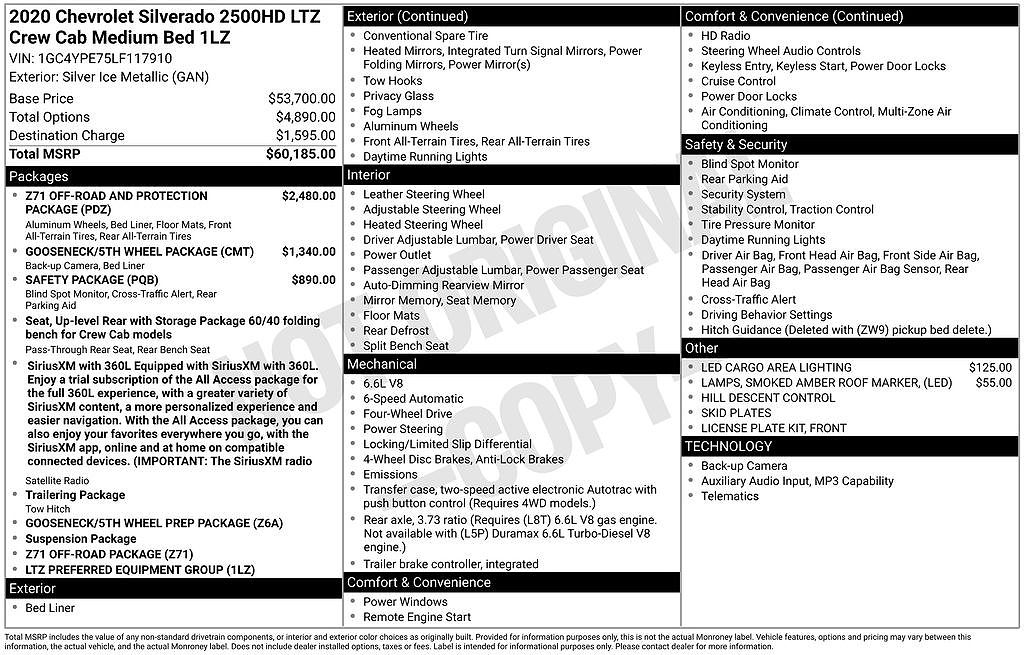 2020 Chevrolet Silverado 2500HD