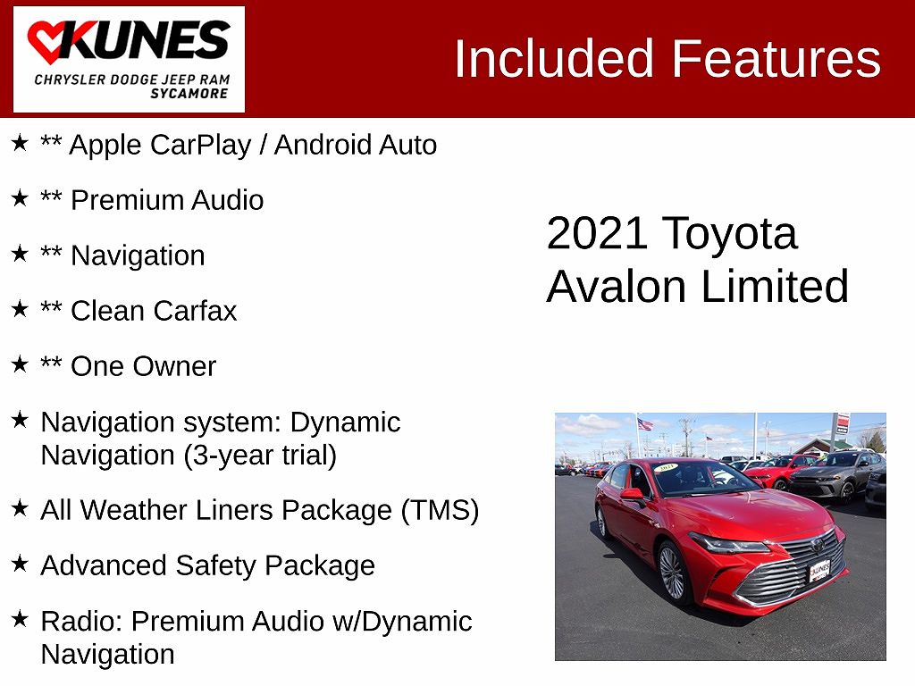 2021 Toyota Avalon Limited Edition image 1