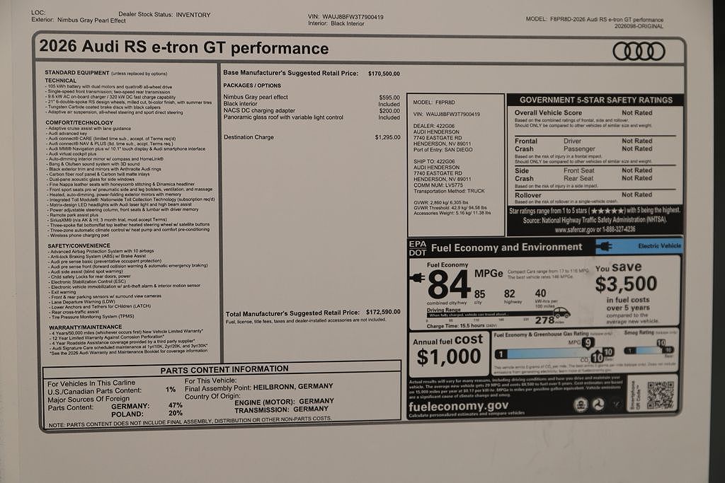 2026 Audi e-tron GT