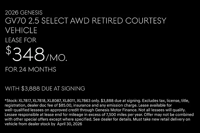 2026 Genesis GV70