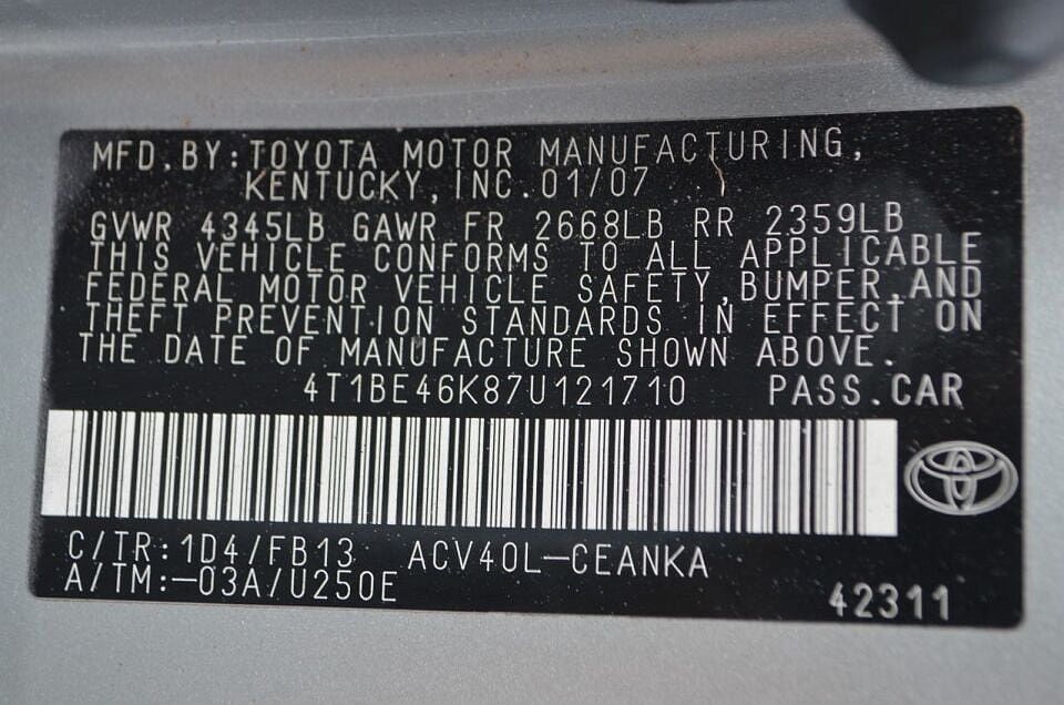 2007 Toyota Camry LE image 42