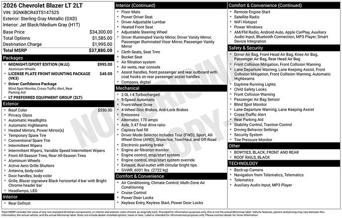 2026 Chevrolet Blazer