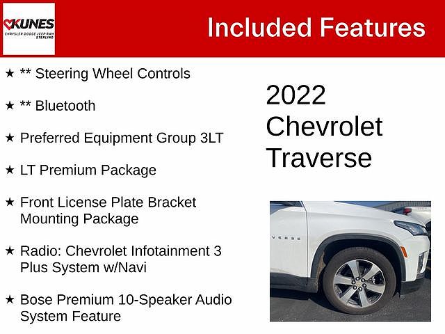 2022 Chevrolet Traverse LT image 1
