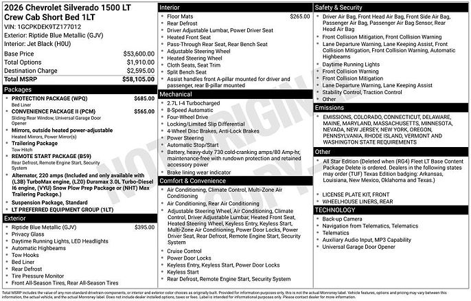 2026 Chevrolet Silverado 1500