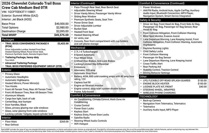 2026 Chevrolet Colorado