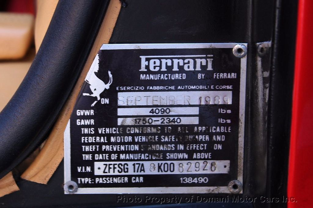 1989 Ferrari Testarossa null image 46