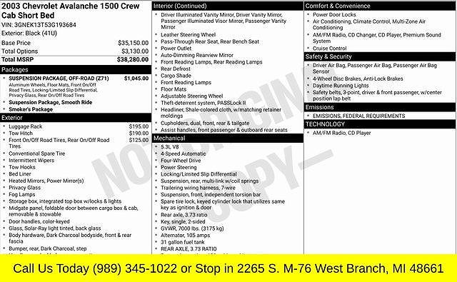 2003 Chevrolet Avalanche 1500