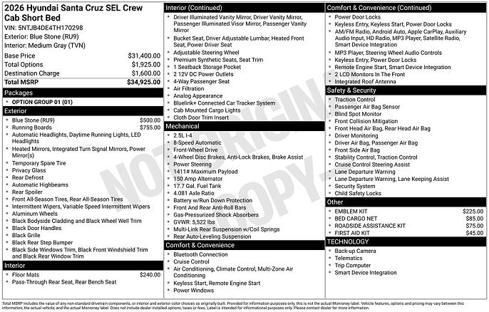 2026 Hyundai Santa Cruz