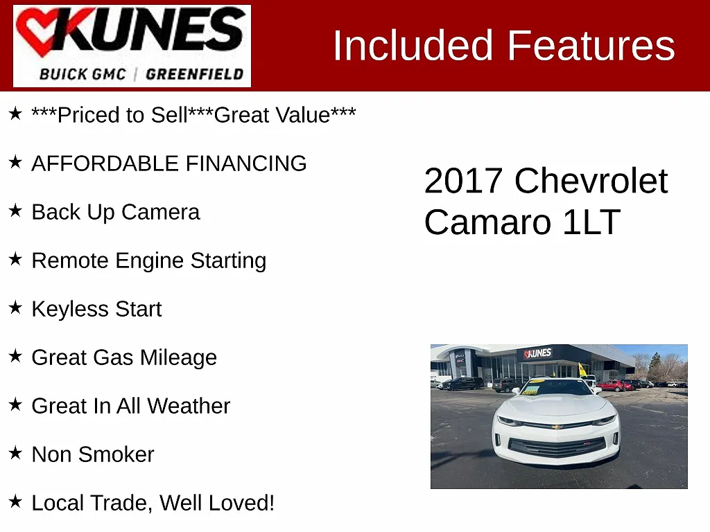 2017 Chevrolet Camaro LT image 1