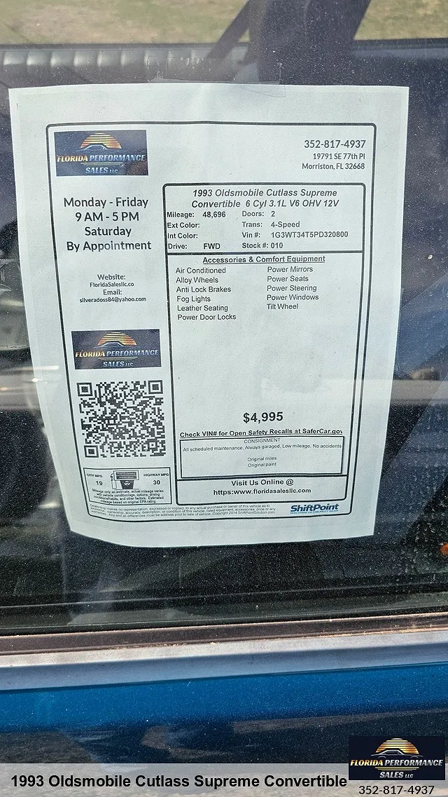 1993 Oldsmobile Cutlass Supreme